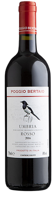 Вино червоне сухе Поджіо Бертайо Умбрія Россо 2018 0,75л PB001 фото