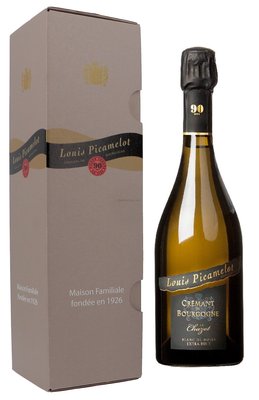 Ігристе вино Louis Picamelot Cremant de Bourgogne AOC 2016 Blanc de Noirs Extra Brut "En Chazot" Gift Box, 0.75л, Франція 2501061 фото