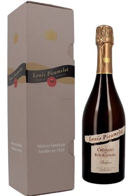Ігристе вино Louis Picamelot Cremant de Bourgogne AOC 2015 Blanc de Blancs Extra Brut "Les Reipes" Gift Box, 0.75л, Франція 2501071 фото