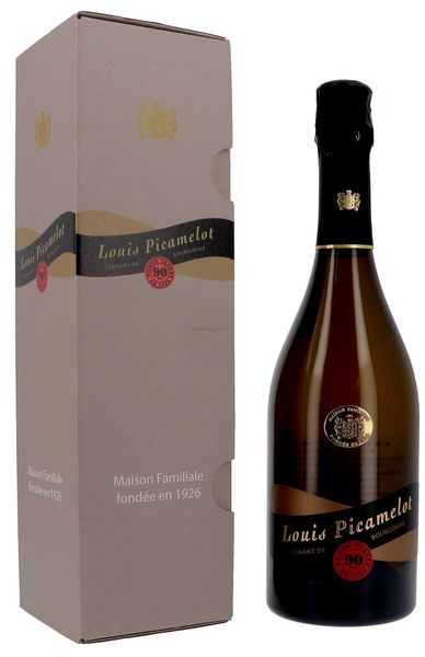 Ігристе вино Louis Picamelot Cremant de Bourgogne AOC 2013 Extra Brut "Cuvee des 90 ans" Gift Box, 0.75л, Франція 2501081 фото