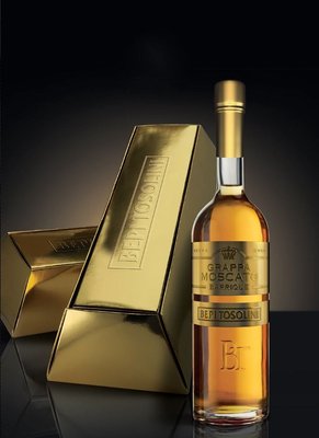 Bepi Tosolini Grappa Moscato Barrique "Gold" 0,5l Gift Box, 0.5л, Италия 11300001 фото