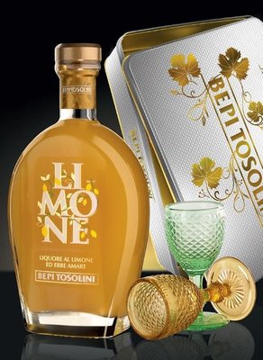 Bepi Tosolini Liqueur "Limone" Spezieria 0,7l & 2 glasses Gift box, л, Италия 11300006 фото