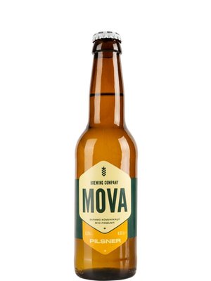 Пиво Mova Pilsner, 0.33л, Україна 4820251790095 фото