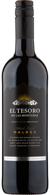 Вино El Tesoro de las Montanas Mendoza Malbec "Black Label", 0.75л, Аргентина 7003010 фото