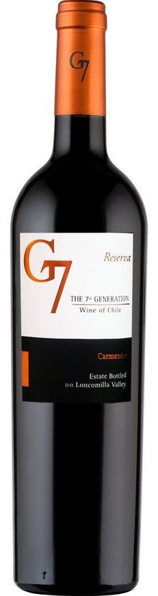 Вино Vina Carta Vieja, G7 Reserva Carmenere, 0.75л, Чили 8000009377856 фото