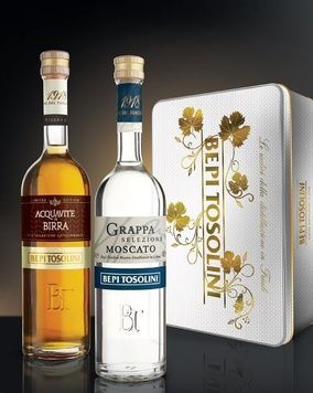 Bepi Tosolini Acquavite di Birra 0,5l & Grappa Moscato 0,5l Gift box, л, Италия 11300004 фото